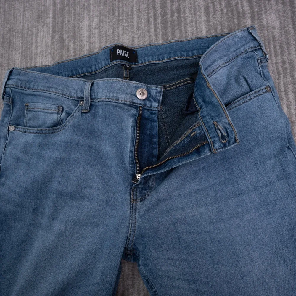 Paige Lennox Jeans Mens 38 Fit 36 Blue Excellent Slim Fit Stretch Denim Pants